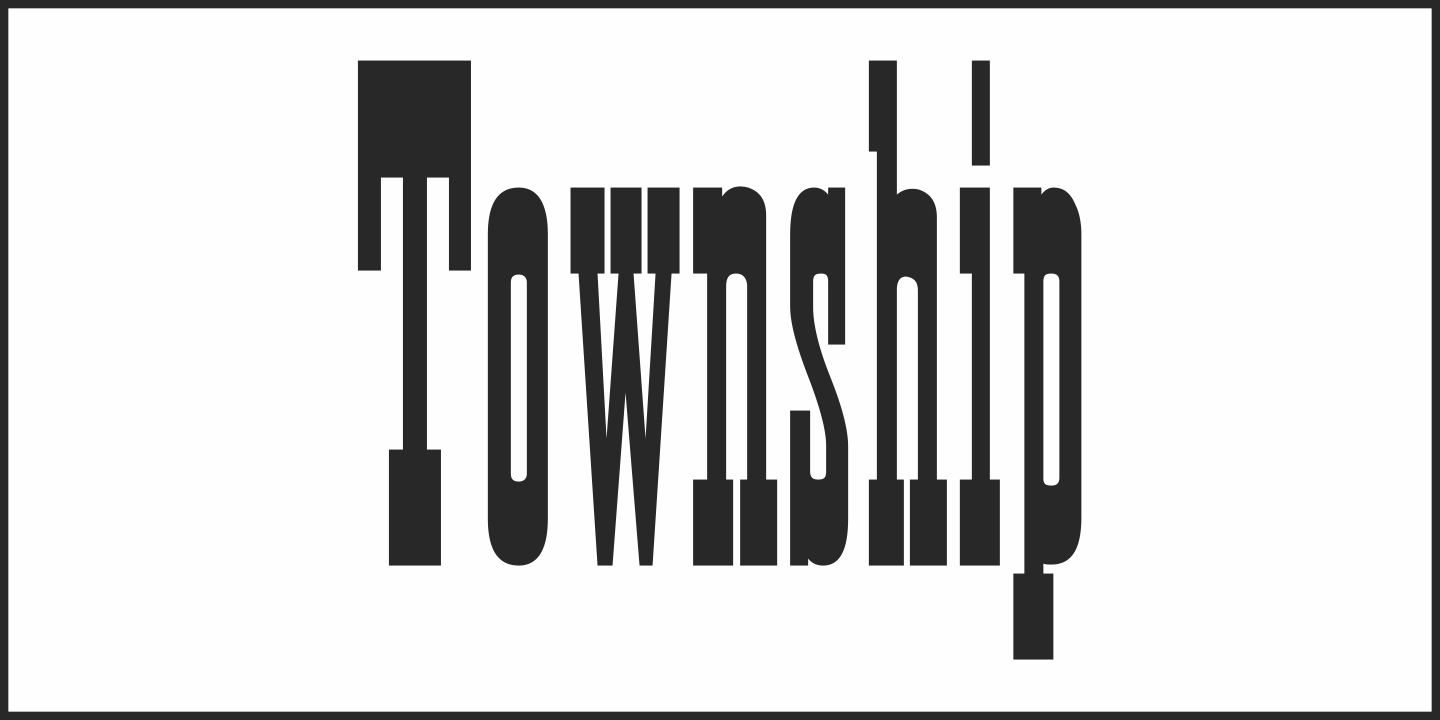 Beispiel einer Township JNL-Schriftart #5